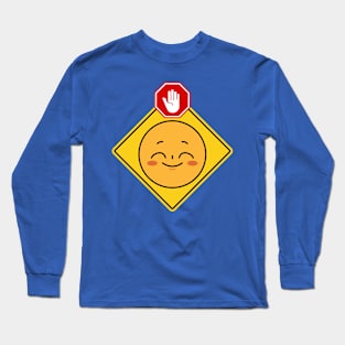 Alert Warning Facial Emoji Expressions #18 Long Sleeve T-Shirt